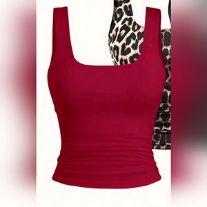 Red Sleeveless Top